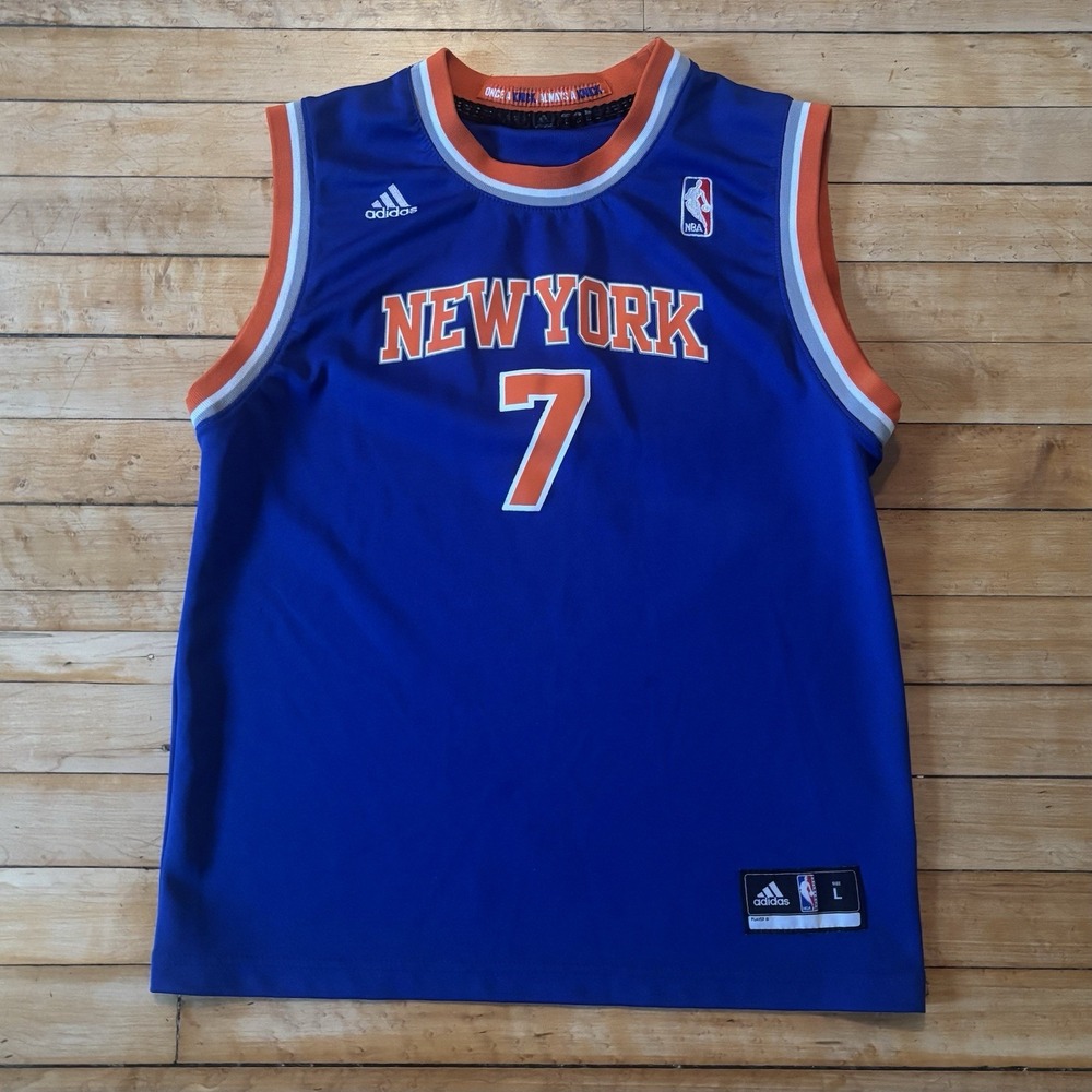 Adidas New York Knicks Carmelo Anthony #7 Jersey Blue NBA Youth L Adult S